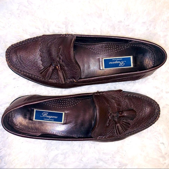 Bragano Brown Italian Tassel Loafers main image 5